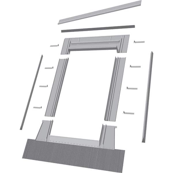 Fakro EH-C 14 in. x 46 in. (14/30, 14/46) Aluminum High-Profile Tile Roof Flashing Kit for Curb Mount Skylight