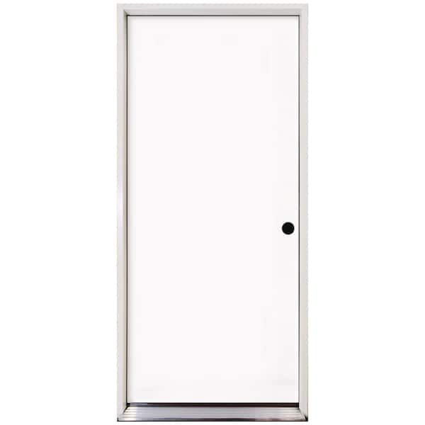 32 in. x 80 in. Primed Flush HB LHIS Composite 20 Min Fire-Rated House Garage Single Prehung Interior Door w/Blk Hinge