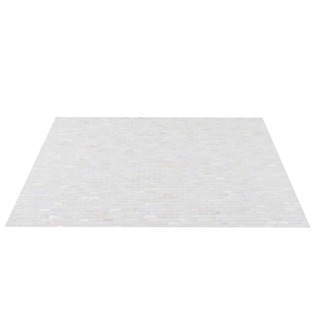White Mother of Pearl Seashell Brick Mosaic Wall Tile