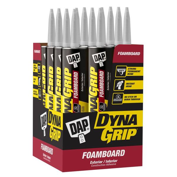 DAP DYNAGRIP 10.3 oz. Foamboard Construction Adhesive (12-Pack)