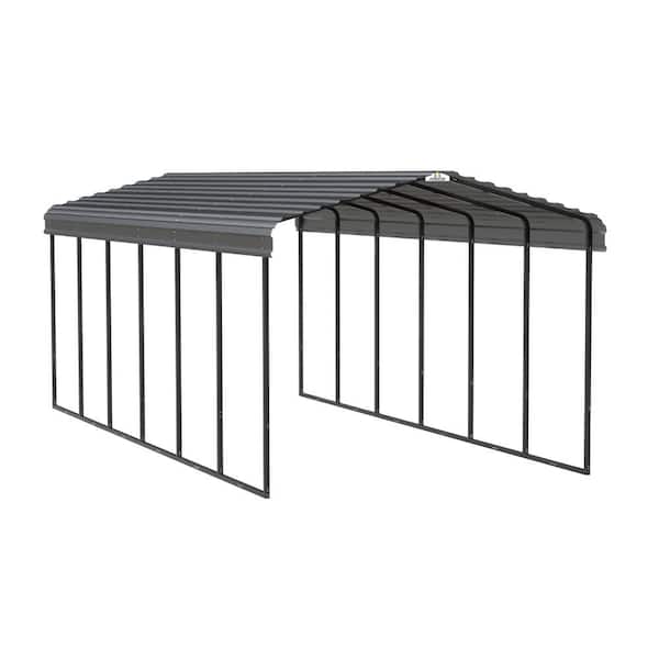 12 ft. x 29 ft. x 9 ft. Charcoal Carport