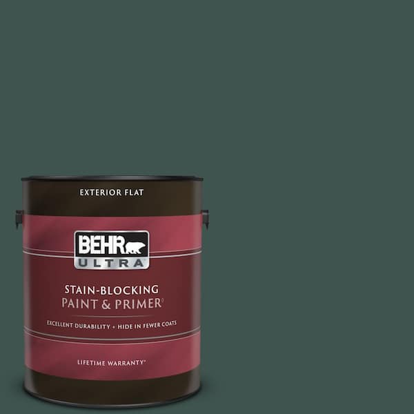 BEHR ULTRA 1 gal. #480F-7 Sycamore Tree Flat Exterior Paint & Primer