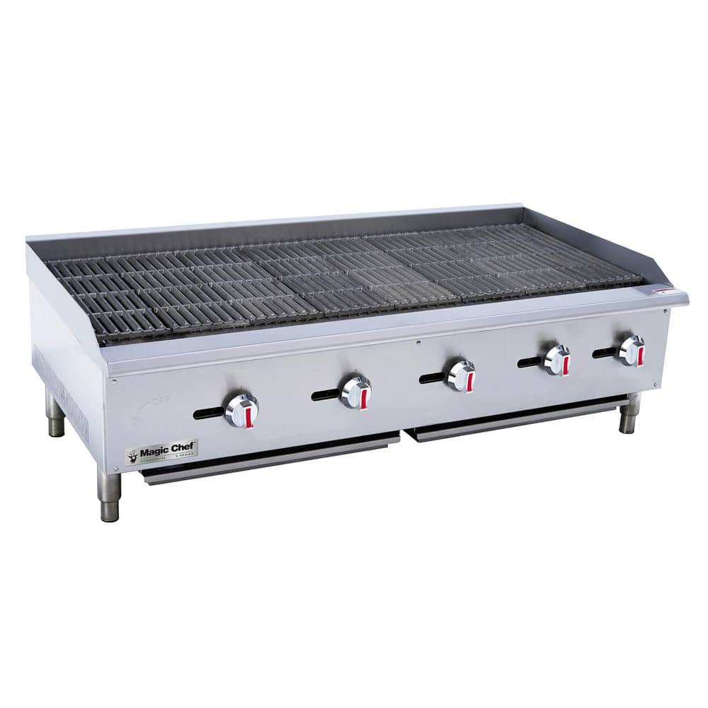 Magic Chef 60 in. Commercial Countertop Radiant Charbroiler in Stainless  Steel M60CB The Home Depot
