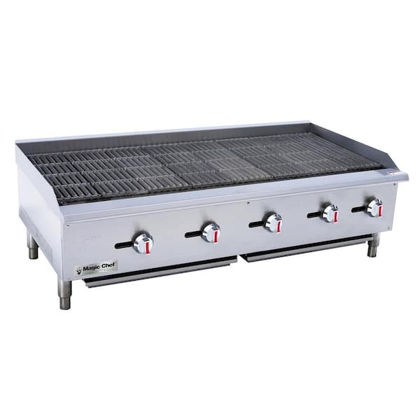 Magic Chef 60 in. Commercial Countertop Radiant Charbroiler in Stainless Steel