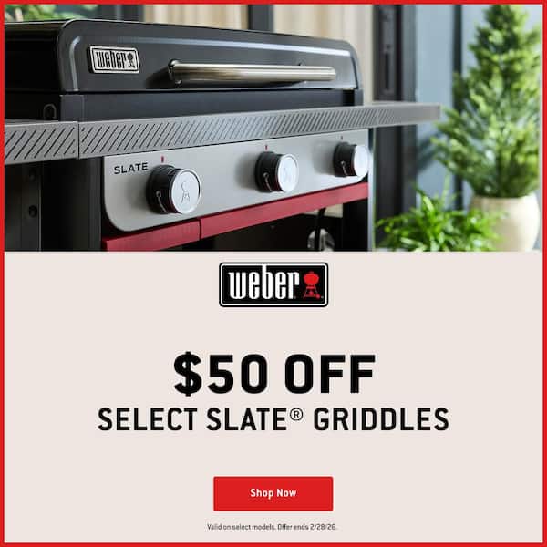 Slate Griddle 3-Burner Natural Gas 30 in. Flat Top Grill in Black with Extendable Side Table