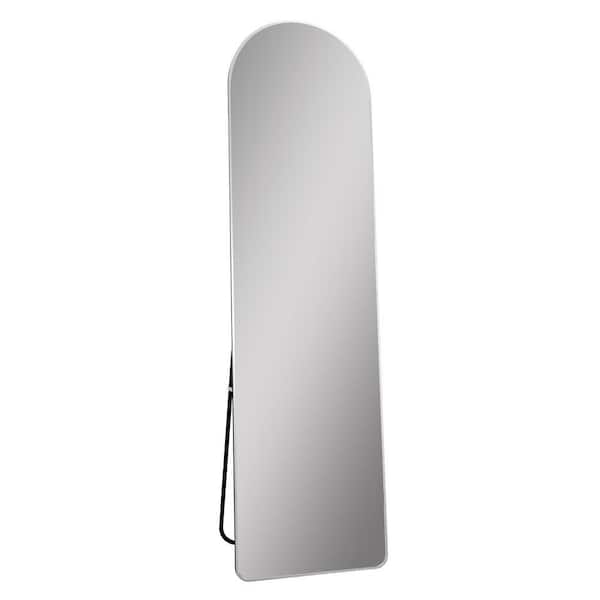 Unbranded 16.5 in. W x 60 in. H Arched Framed Silver Mirror Aluminum alloy metal frame arched wall mirror