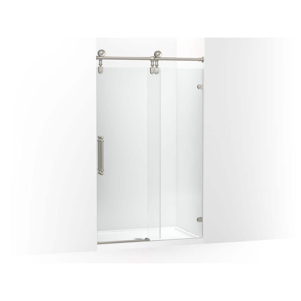 Artifacts 46-47 in. W x 81 in. H Sliding Shower Door in Vibrant Brushed Nickel with 3/8 in. Thick Crystal Clear Glass price history on PriceWatchPro