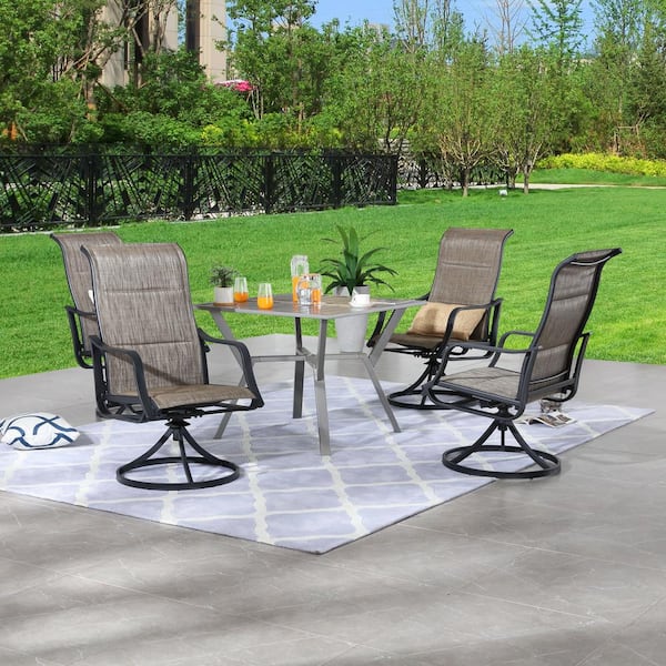5-Piece Metal Square Outdoor Dining Set