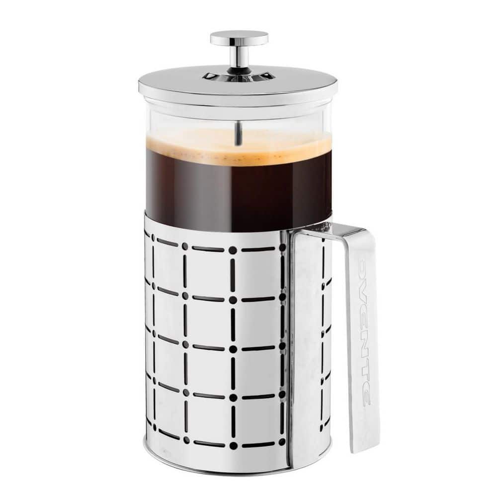 French Press Easy Brew and Clean Basket, Stainless Steel, 4