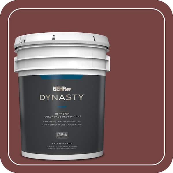 BEHR DYNASTY 5 gal. #S130-7 Cherry Cola Satin Enamel Exterior Stain-Blocking Paint & Primer