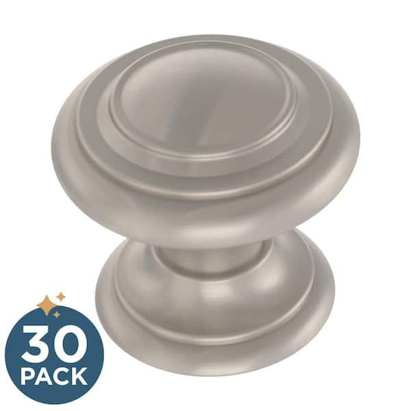 Franklin Brass 30-Pack Simple Double Ring 1-1/8 in. (29 mm) Classic Nickel Round Cabinet Knobs