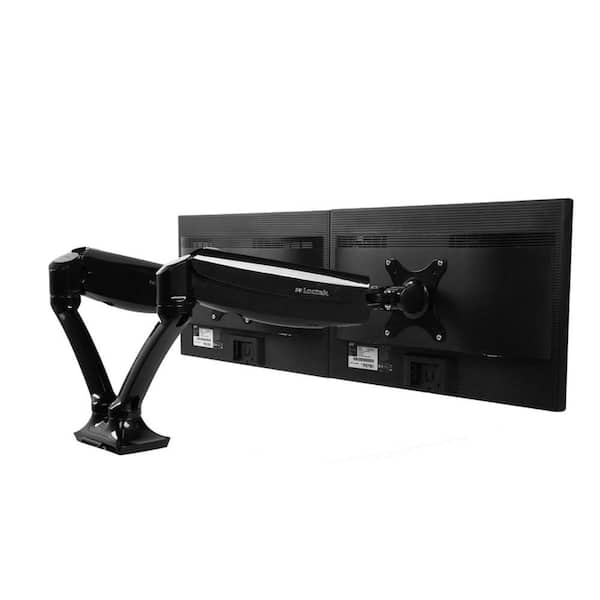 Loctek Deluxe Full Motion Gas Spring Dual Arm Desk Mounts for 10 in. -27 in. Monitors Up to 22 lbs. Each Arm