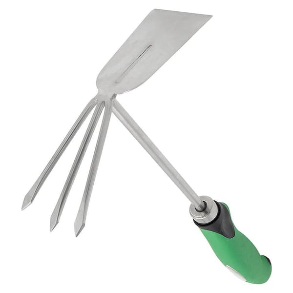 12 in. Stainless Steel Shrub Rake Hoe Fork Combo (Box of 3)