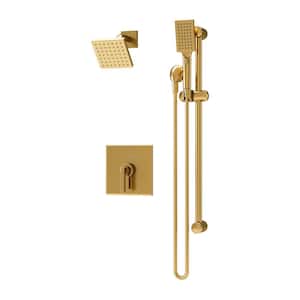 Duro Hydro Mersion Shower Faucet Trim Kit Wall Mounted with Single Handle and Hand Spray - 1.5 GPM (Valve Not Included)