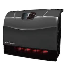 1500-Watt and 110-Volt 16 in. Grey Infrared Heater Wi-Fi Wall Mounted, 5200 BTU, Safe to the Touch Grill