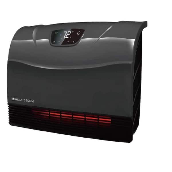 Etokfoks 1500-Watt and 110-Volt 16 in. Grey Infrared Heater Wi-Fi Wall Mounted, 5200 BTU, Safe to the Touch Grill