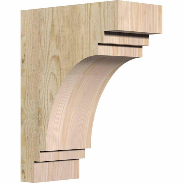 Ekena Millwork 6 in. x 12 in. x 16 in. Douglas Fir Pescadero Rough Sawn Corbel