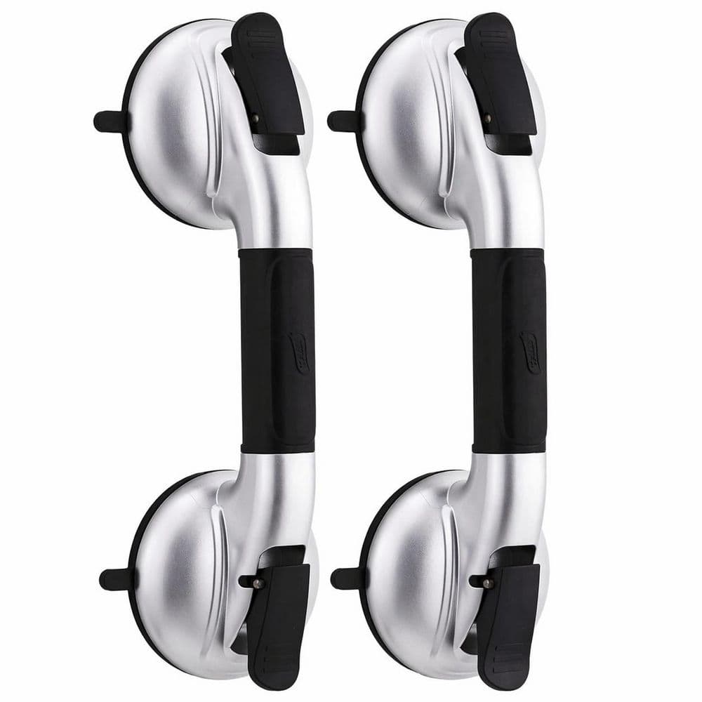 2 Pack 14.9 in. Concealed Screw Shower Grab Bar in Black with Upgraded Rubber Suction Cups, No Drilling, 330 lbs Load price history on PriceWatchPro