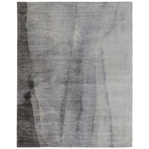 Weave & Wander Cashel Tonal Grays 10 ft. x 14 ft. Abstract Cotton Area Rug