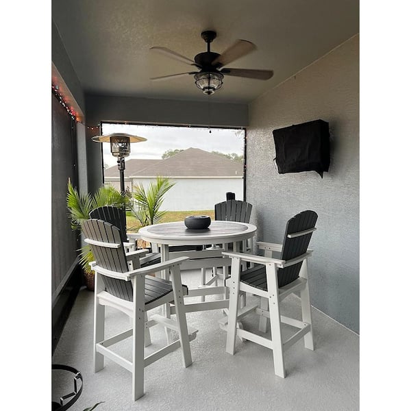 Outdoor Tall Adirondack Chairs Set of 2, All-Weather Balcony Chair for Backyard, Garden, Yard