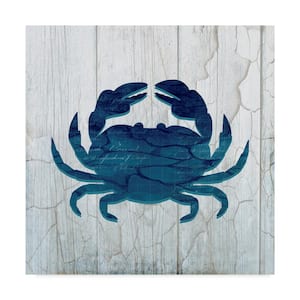 14 in. x 14 in. Gypsy Sea Blue Crab by Lightboxjournal Floater Frame Animal Wall Art