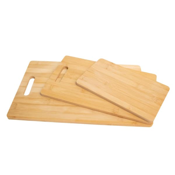 Totally Bamboo 3-Piece Bamboo Cutting Board Set; 3 Assorted Sizes of Bamboo  Wood Cutting Boards for Kitchen