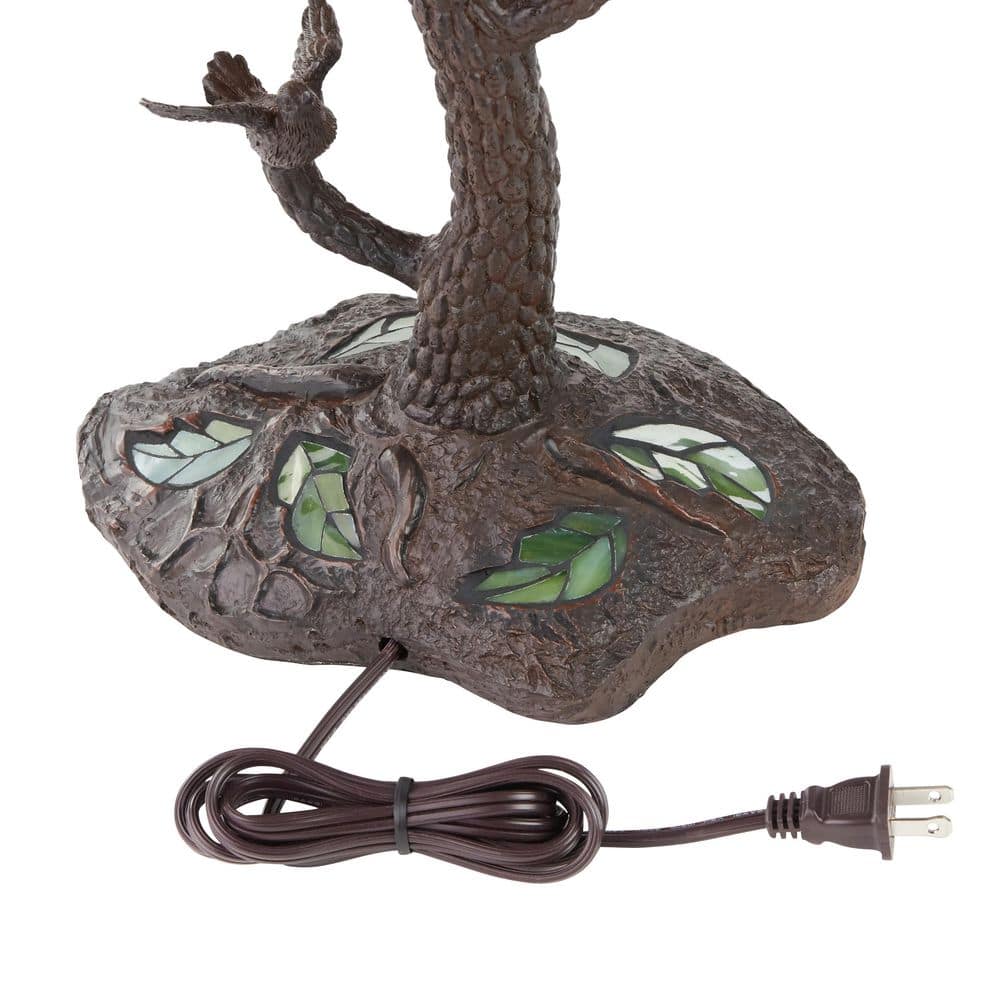 Ariana 26.75" Tan Tiffany Stained Glass Candlestick Table Lamp