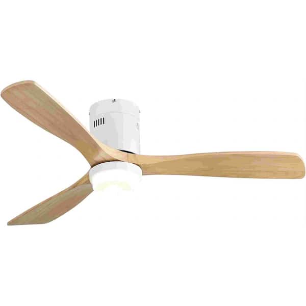 Keazile Epona 52 in. Indoor Matte White Ceiling Fan with Lights, Remote Control and Reversible Motor for Living Room