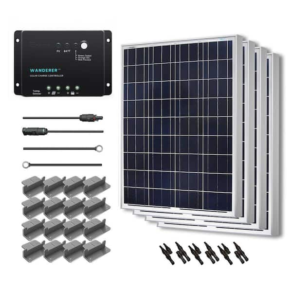 Renogy 400-Watt 12-Volt Polycrystalline Solar Starter Kit for Off-Grid Solar System