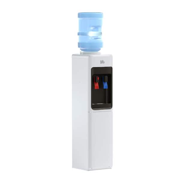 Brio 300 Series Slimline Top Loading Water Cooler Water Dispenser Hot And Cold Water White Cltl320wsl The Home Depot