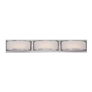 Nuvo 3-Light Brushed Nickel LED Wall Sconce