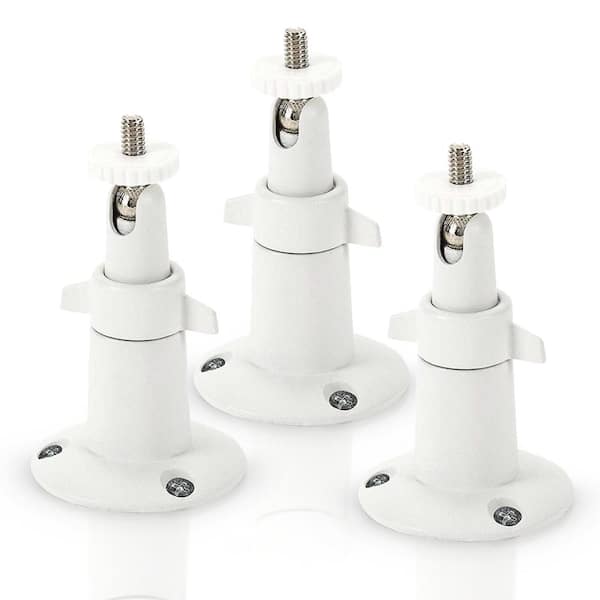 Wasserstein Security Wall Mount Adjustable Indoor/Outdoor for Arlo Pro, Pro 2, Pro 3, Pro 4, Ultra, Ultra 2 Cameras (3-Pack, White)