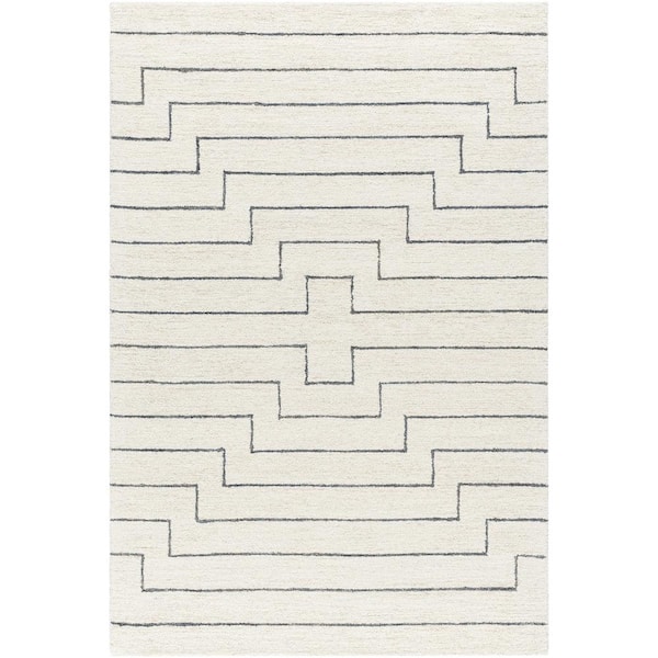 Livabliss Bournemouth Cream 8 ft. x 10 ft. Geometric Indoor Area Rug
