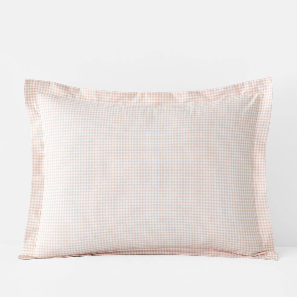 Company Kids Ditsy Gingham Organic Cotton Percale Pink Standard Sham price history on PriceWatchPro