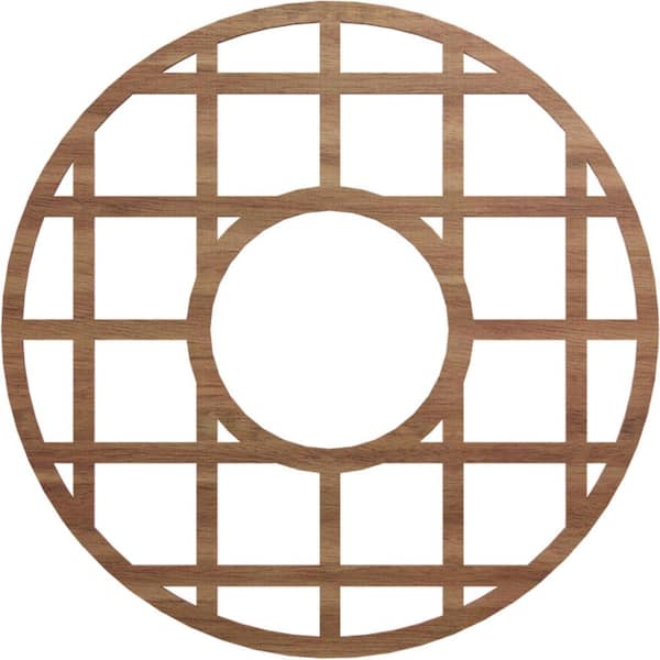Ekena Millwork 0.25 in. x 26 in. x 26 in. Wood (Walnut) Medallion Moulding