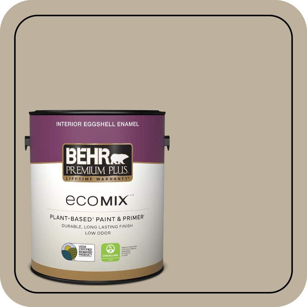 1 gal. #750D-4 Pebble Stone Eggshell Enamel EcoMix Plant-Based Interior Paint & Primer price history on PriceWatchPro
