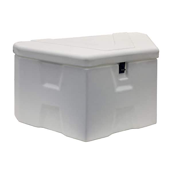 Buyers Products Company 18 in. x 19 in. x 36 in. White Plastic Trailer Tongue Truck Tool Box