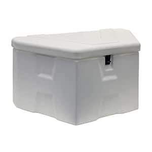 18 in. x 19 in. x 36 in. White Plastic Trailer Tongue Truck Tool Box