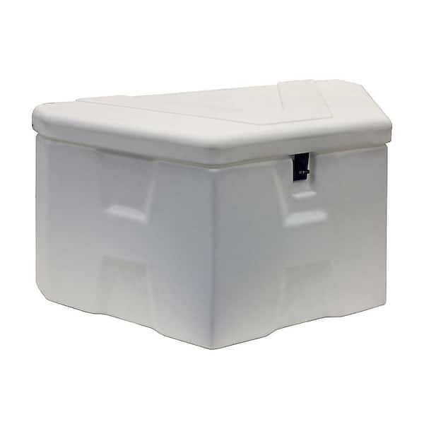 BUYERS PRODUCTS 18 in. x 19 in. x 36 in. White Plastic Trailer Tongue Truck Tool Box