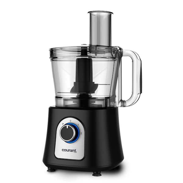 Food Processor 12 Cup, with Chopping, Slicing and Dough Attachments, Black  500W
