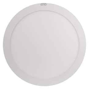 15 in. 22.5-Watt White Integrated LED 1650 Lumens Edge-Lit Round Flat Panel Flush Mount Ceiling Light Tunable White