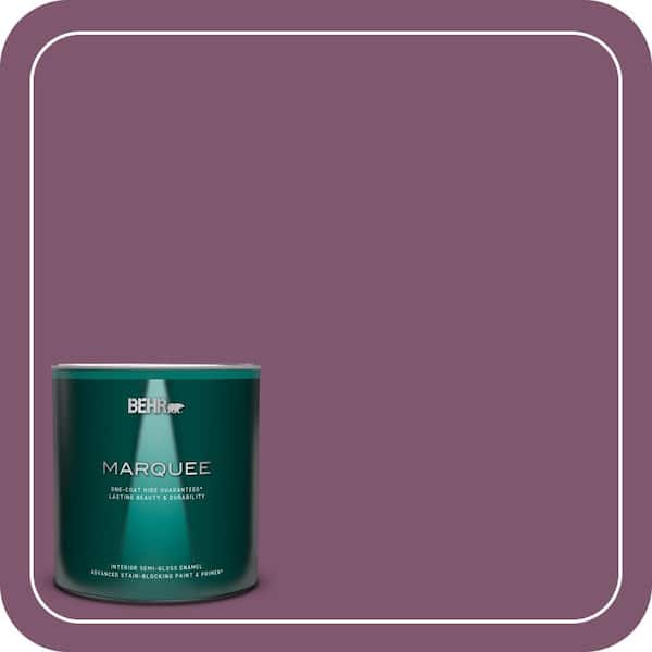 BEHR MARQUEE 1 qt. #M110-7 Euphoric Magenta One-Coat Hide Semi-Gloss Enamel Interior Paint & Primer