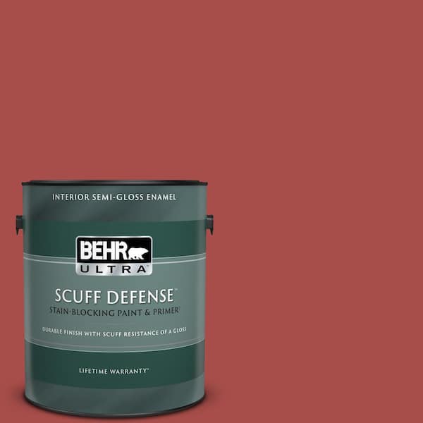 BEHR ULTRA 1 gal. Home Decorators Collection #HDC-CL-09 Persimmon Red Extra Durable Semi-Gloss Enamel Interior Paint & Primer
