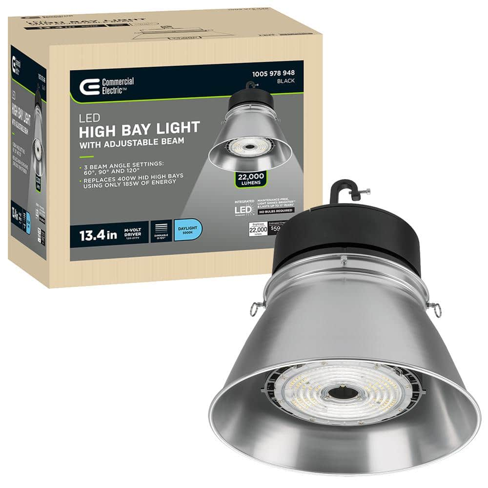 Commercial Electric 13.4 in. Round 400W Equivalent Integrated LED