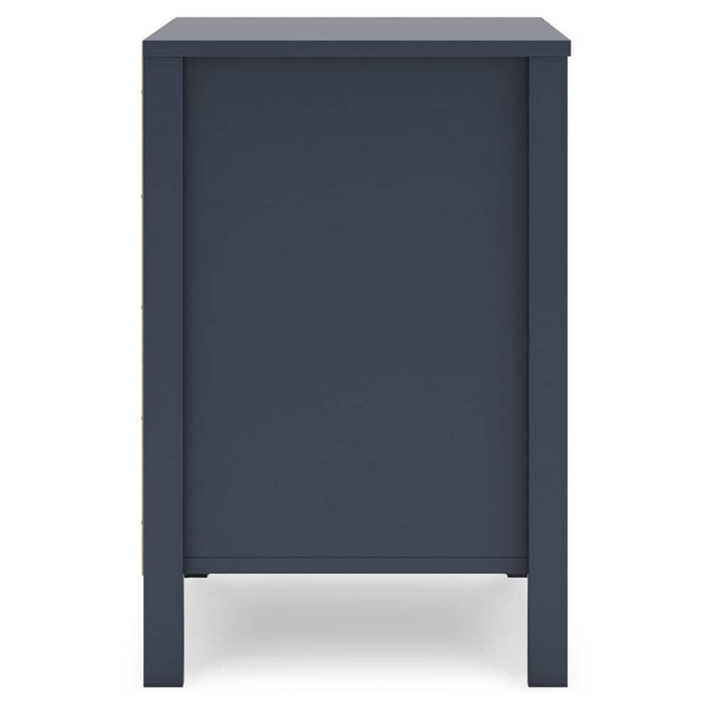 Navy Blue Transitional 2-Drawer Nightstand