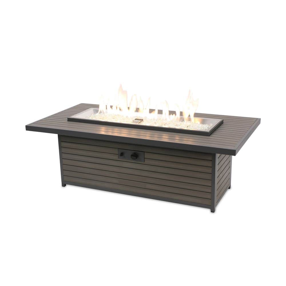 Brooks Linear Chat Height Gas Fire Pit Table-Taupe price history on PriceWatchPro