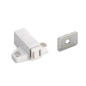 Magnetic Touch White Latch with Strike