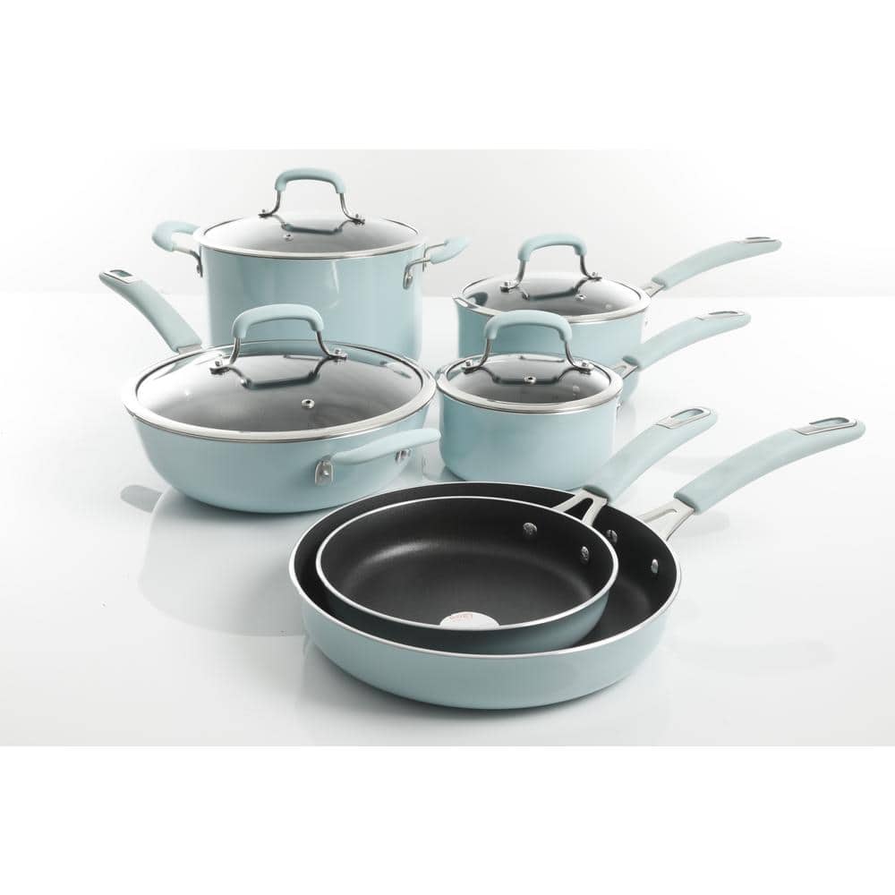  Kenmore Elite Grayson Stackable Platinum Nonstick Forged  Aluminum Induction Cookware Set, 9-Piece, Black: Home & Kitchen