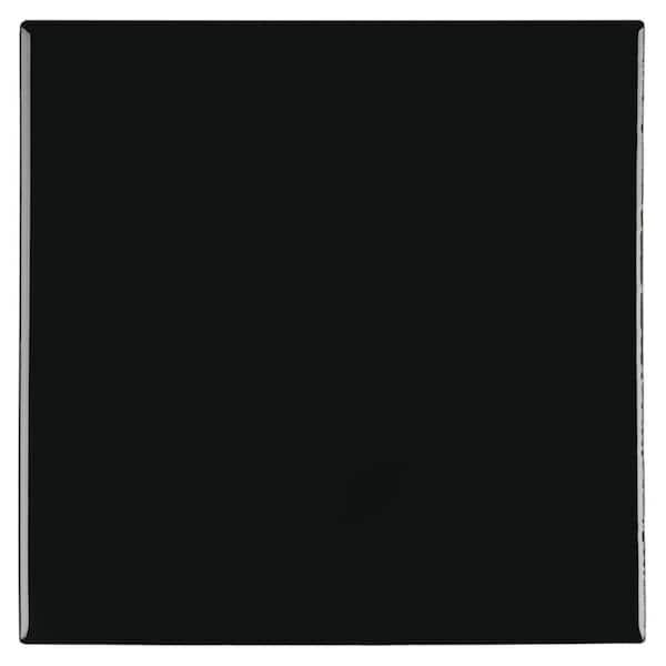 Daltile Matte Black 4-1/4 in. x 4-1/4 in. Ceramic Wall Tile (12.5 sq. ft. / case)