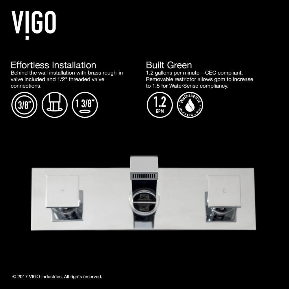 Modern Black and Chrome Brass Wall-Mounted Bathroom Faucet